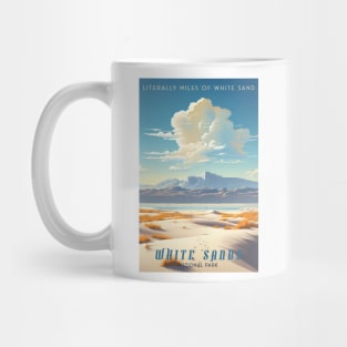 White Sands National Park Travel Poster Mug